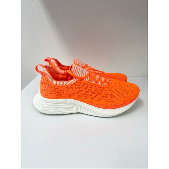 APL Women's Techloom Zipline Sneakers Neon Orange White 10.5 - Picture 1 of 8